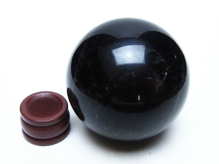 モリオン スフィア 黒水晶 丸玉 58mm 置物 原石 一点物 151-10376