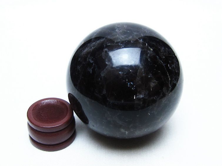 モリオン スフィア 黒水晶 丸玉 57mm 置物 原石 一点物 151-10378