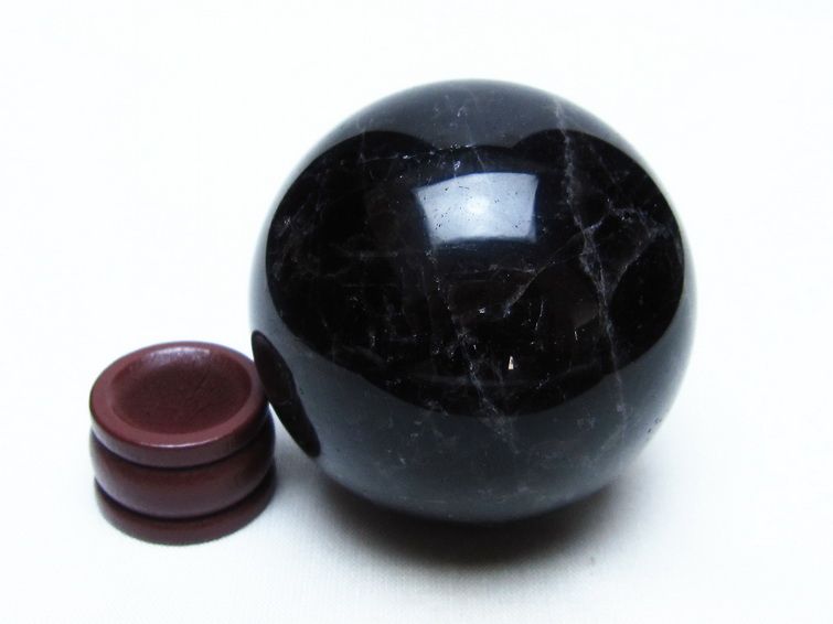 モリオン スフィア 黒水晶 丸玉 56mm 置物 原石 一点物 151-10380