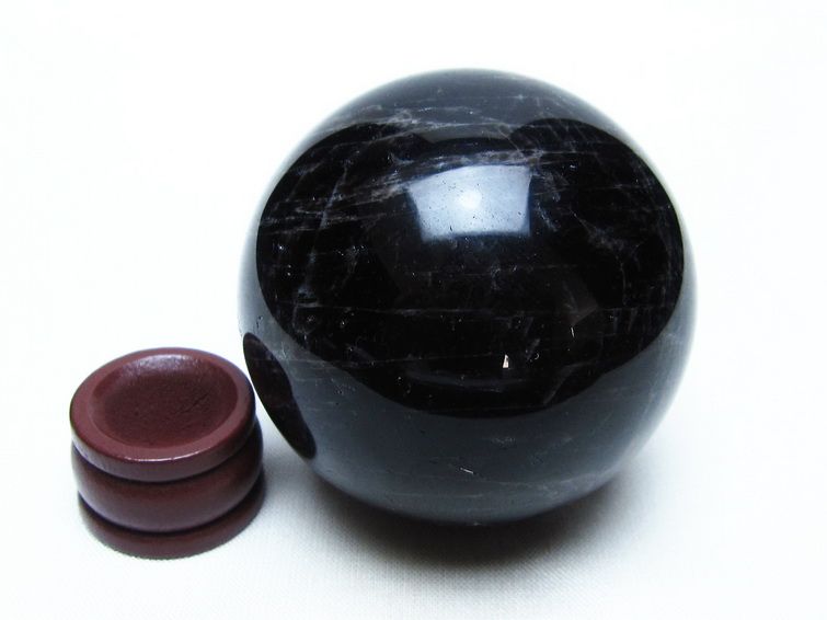 モリオン スフィア 黒水晶 丸玉 56mm 置物 原石 一点物 151-10381