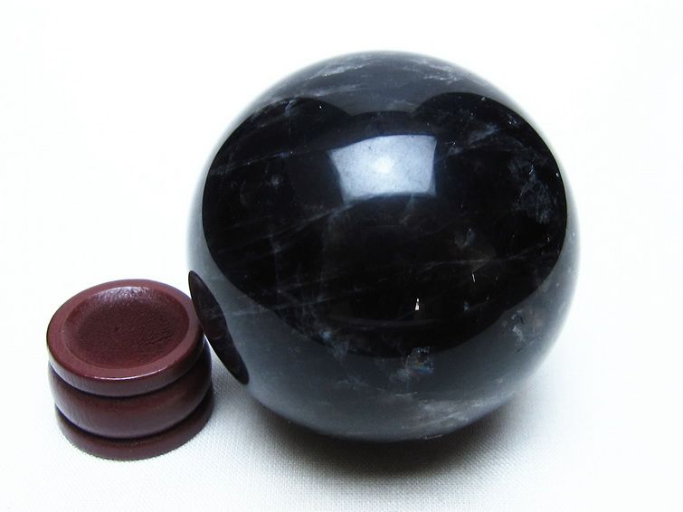 モリオン スフィア 黒水晶 丸玉 56mm 置物 原石 一点物 151-10382