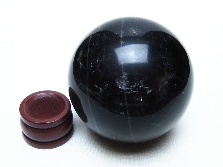モリオン スフィア 黒水晶 丸玉 55mm 置物 原石 一点物 151-10385