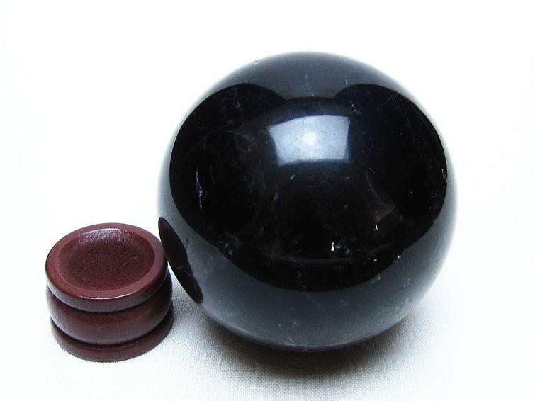 モリオン スフィア 黒水晶 丸玉 55mm 置物 原石 一点物 151-10386