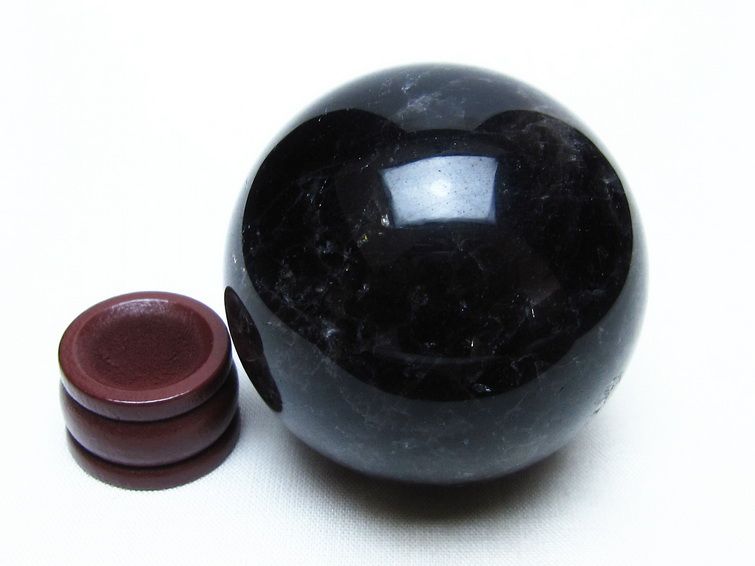 モリオン スフィア 黒水晶 丸玉 54mm 置物 原石 一点物 151-10387