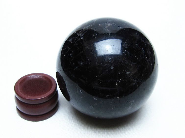 モリオン スフィア 黒水晶 丸玉 53mm 置物 原石 一点物 151-10392