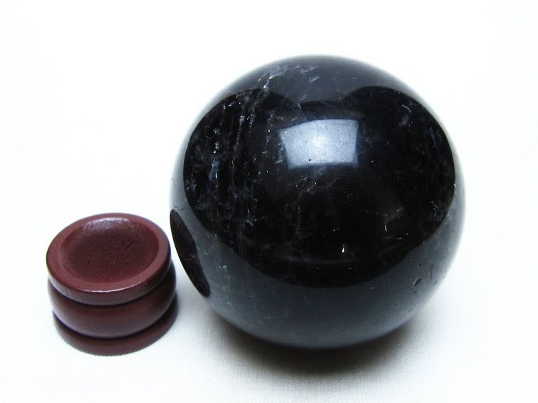 モリオン スフィア 黒水晶 丸玉 53mm 置物 原石 一点物 151-10395