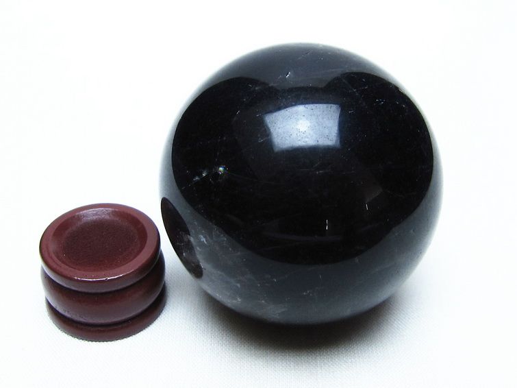 モリオン スフィア 黒水晶 丸玉 53mm 置物 原石 一点物 151-10397