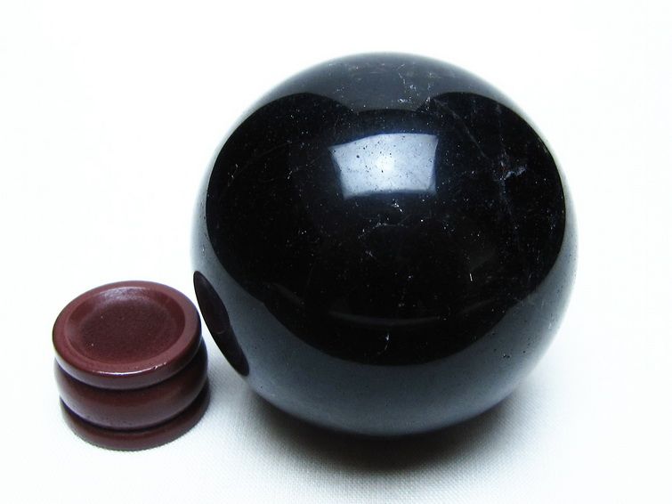 黒水晶 スフィア モリオン 丸玉 58mm 原石 置物 一点物 151-10417