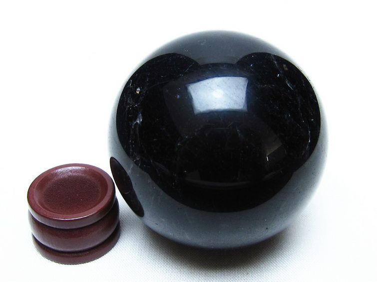 黒水晶 スフィア モリオン 丸玉 56mm 原石 置物 一点物 151-10448