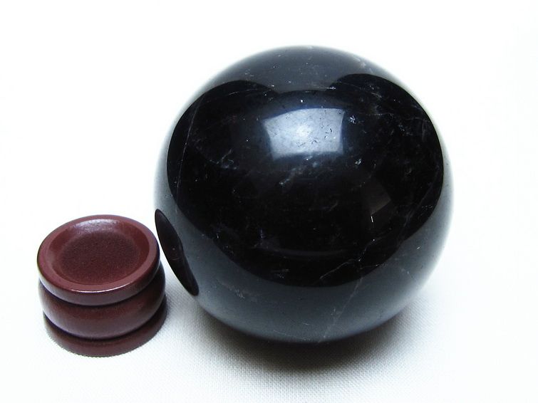 黒水晶 スフィア モリオン 丸玉 54mm 原石 置物 一点物 151-10449