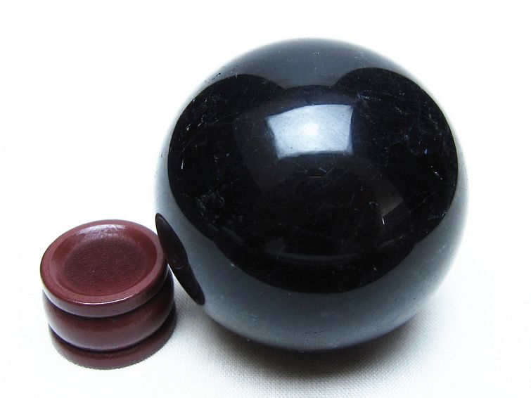 黒水晶 スフィア モリオン 丸玉 54mm 原石 置物 一点物 151-10451