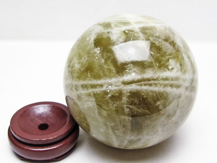 1.4Kg シトリン 丸玉 100mm シトリンクォーツ スフィア 置物 原石 一点物 151-10470