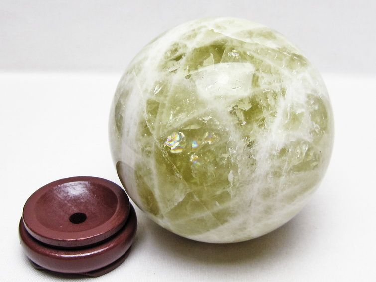 1.5Kg シトリン 丸玉 105mm シトリンクォーツ スフィア 置物 原石 一点物 151-10473