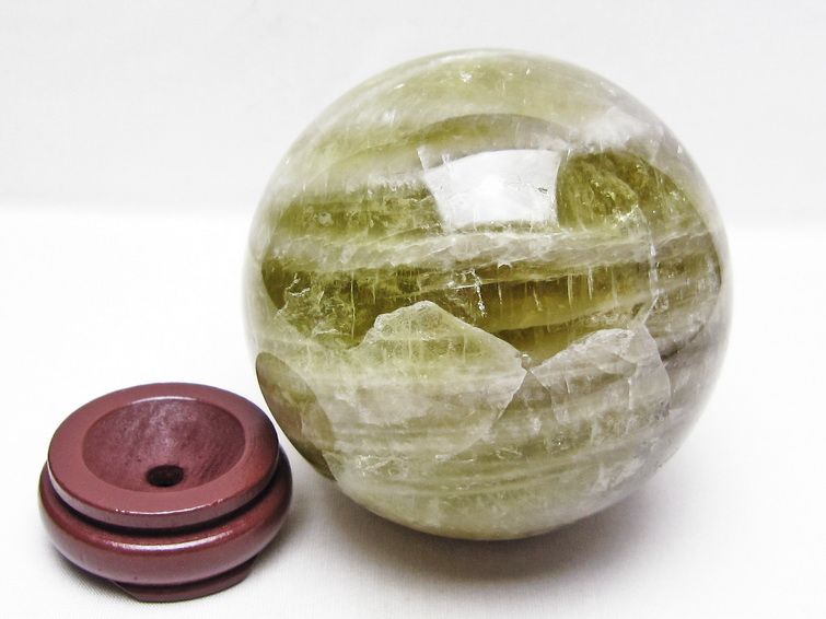 1.6Kg シトリン 丸玉 110mm シトリンクォーツ スフィア 置物 原石 一点物 151-10481