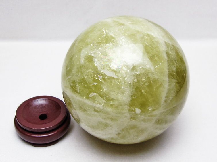 2Kg シトリン 丸玉 115mm シトリンクォーツ スフィア 置物 原石 一点物 151-10490