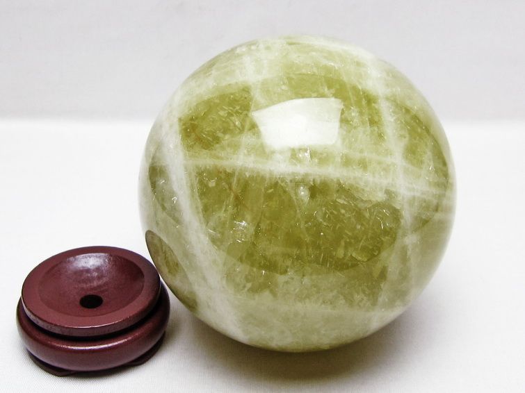 1.7Kg シトリン 丸玉 110mm シトリンクォーツ スフィア 置物 原石 一点物 151-10495
