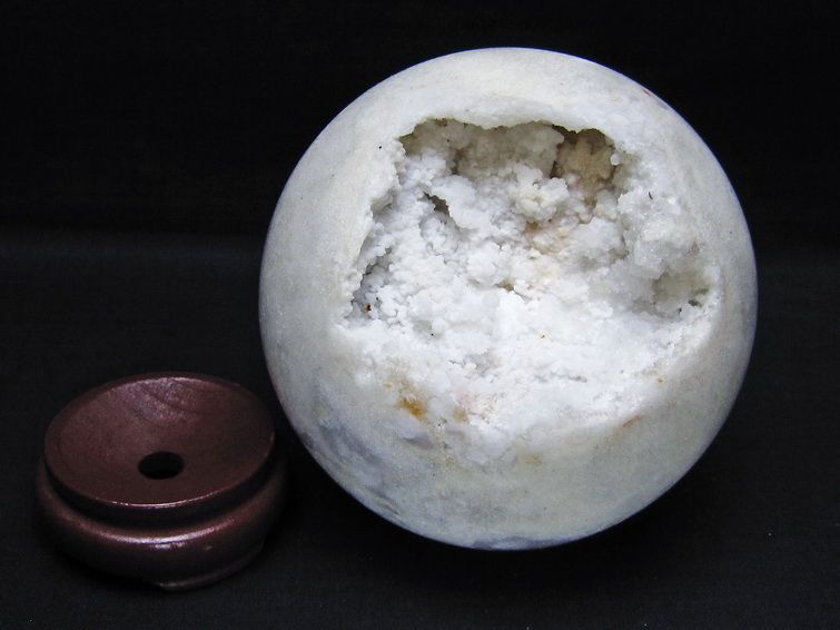 1.2Kg 水晶 ジオード 丸玉 105mm 笑口 置物 原石 一点物 151-10540