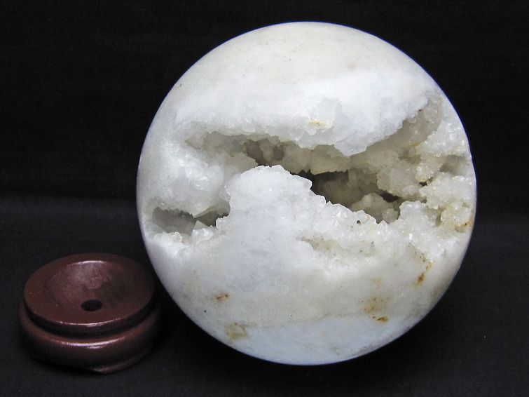 1.7Kg 水晶 ジオード 丸玉 127mm 笑口 置物 原石 一点物 151-10565