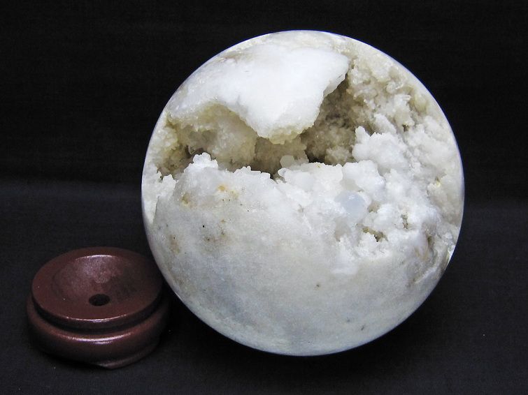 1.4Kg 水晶 ジオード 丸玉 120mm 笑口 置物 原石 一点物 151-10568