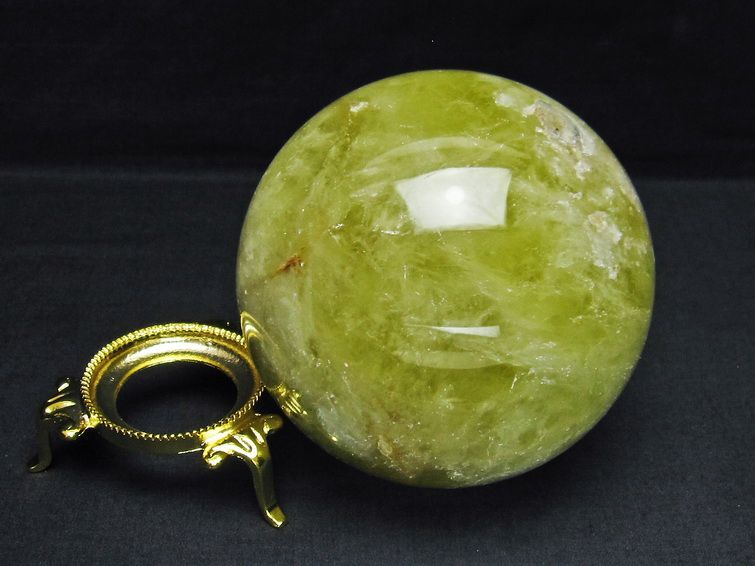 1.1Kg シトリン 丸玉 91mm シトリンクォーツ スフィア 黄水晶 一点物 151-6653 【sold out】