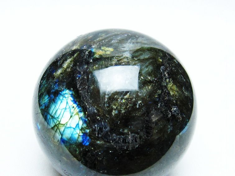 ラブラドライト 丸玉 64mm スフィア 一点物 151-6730
