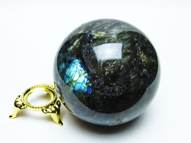 ラブラドライト 丸玉 64mm スフィア 一点物 151-6730