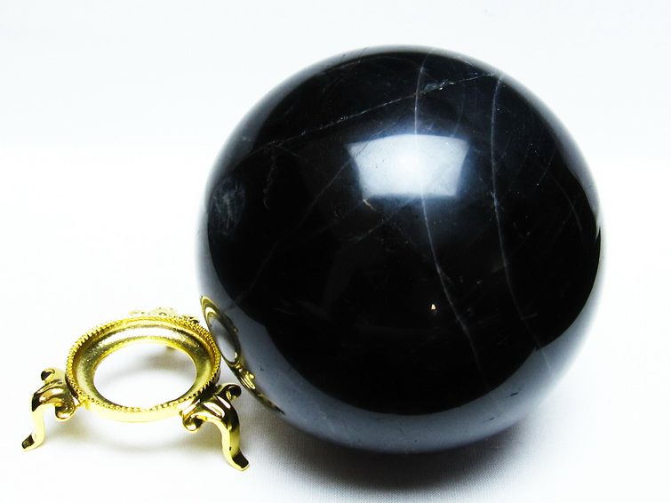 1.8Kg モリオン 丸玉 108mm 黒水晶 一点物 151-6980