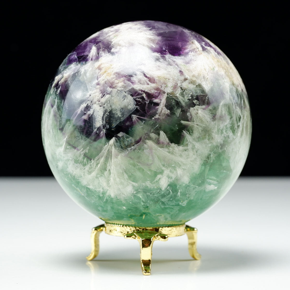 エンジェルフェザー フローライト 丸玉 79mm 一点物 151-7298 – 天然石