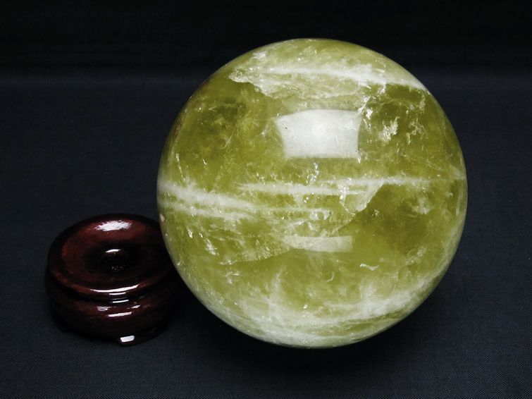 1.2Kg シトリンクォーツ 丸玉 93mm スフィア 置物 一点物 151-7526 【sold out】