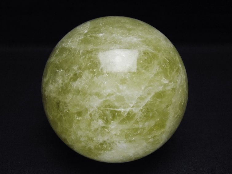 1.3Kg シトリンクォーツ 丸玉 96mm スフィア 置物 一点物 151-7532