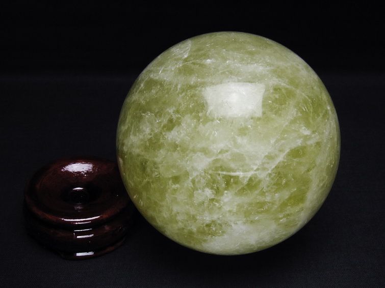 1.3Kg シトリンクォーツ 丸玉 96mm スフィア 置物 一点物 151-7532