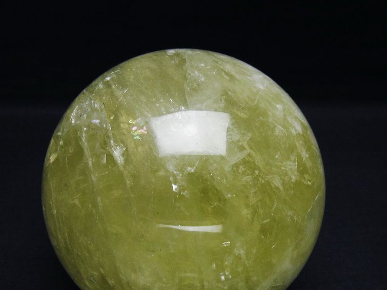 1.2Kg シトリンクォーツ 丸玉 95mm スフィア 置物 一点物 151-7533