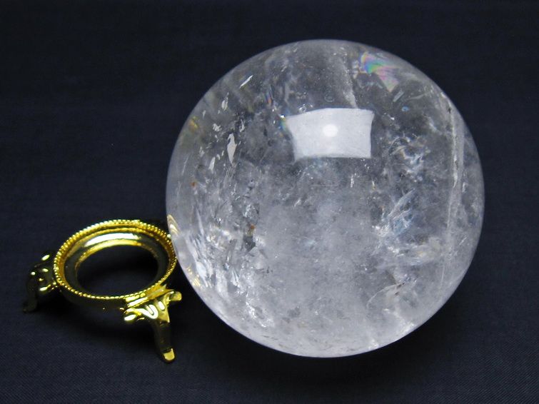 水晶 丸玉 74mm スフィア 水晶玉 球体 玉 一点物 151-7846