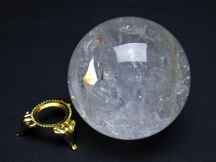 水晶 丸玉 63mm スフィア 水晶玉 球体 玉 一点物 151-7867