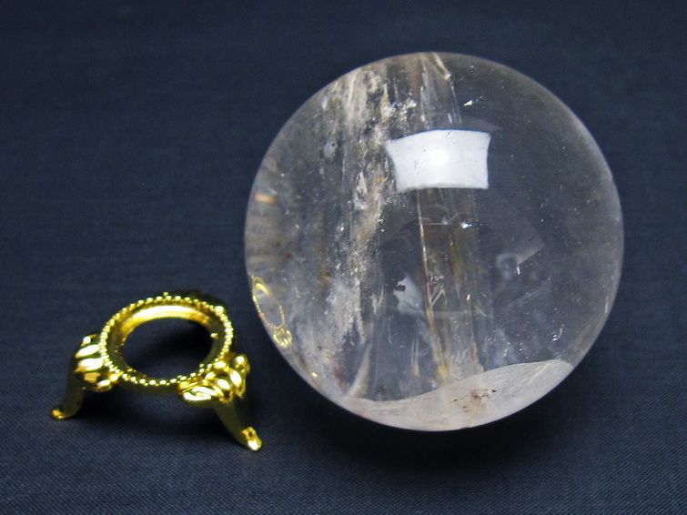 水晶 丸玉 59mm クリスタル スフィア お守り 浄化 水晶玉 球体 玉 パワーストーン 151-7895