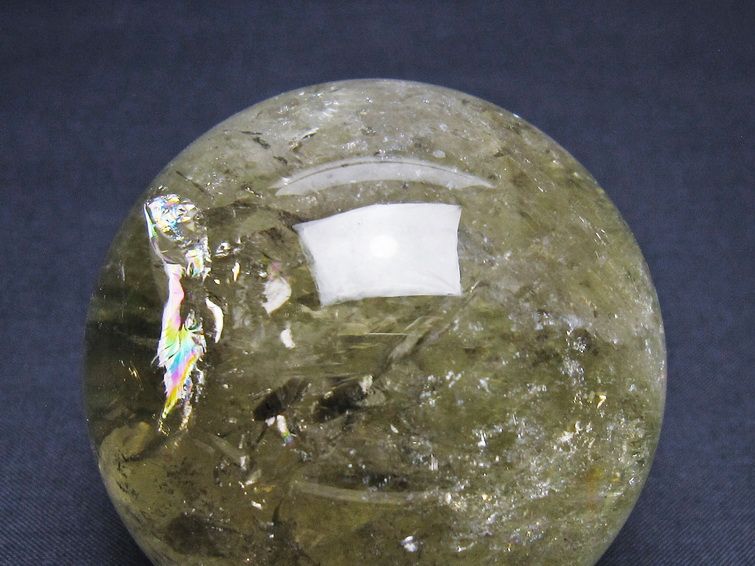 シトリン 丸玉 虹入り 63mm シトリンクォーツ スフィア 一点物 151-7923
