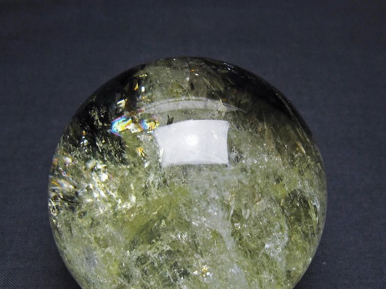 シトリン 丸玉 虹入り 64mm シトリンクォーツ スフィア 一点物 151-7954