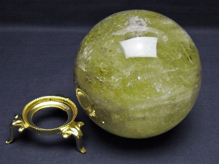 1.3Kg シトリン 丸玉 94mm シトリンクォーツ スフィア 一点物 151-7975