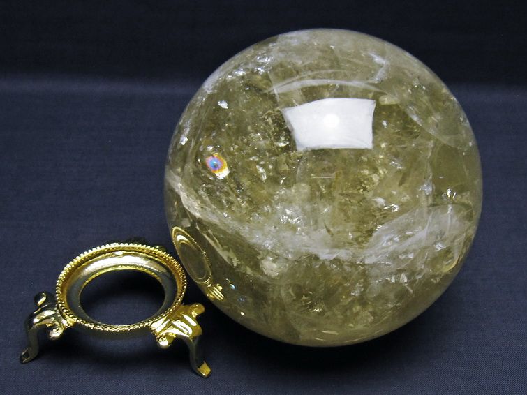 1.4Kg シトリン 丸玉 96mm シトリンクォーツ スフィア 一点物 151-7993