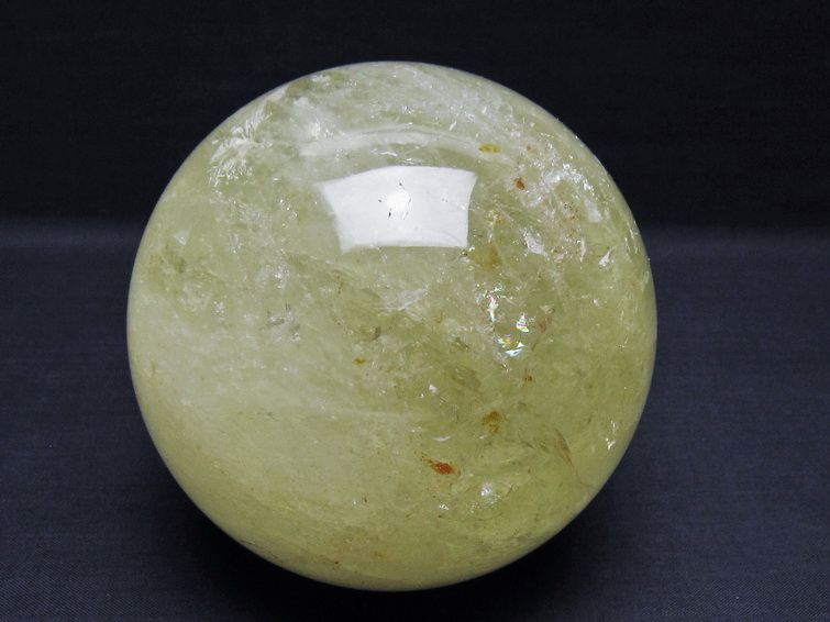 1.5Kg シトリン 丸玉 虹入り 105mm シトリンクォーツ スフィア 一点物 151-8008