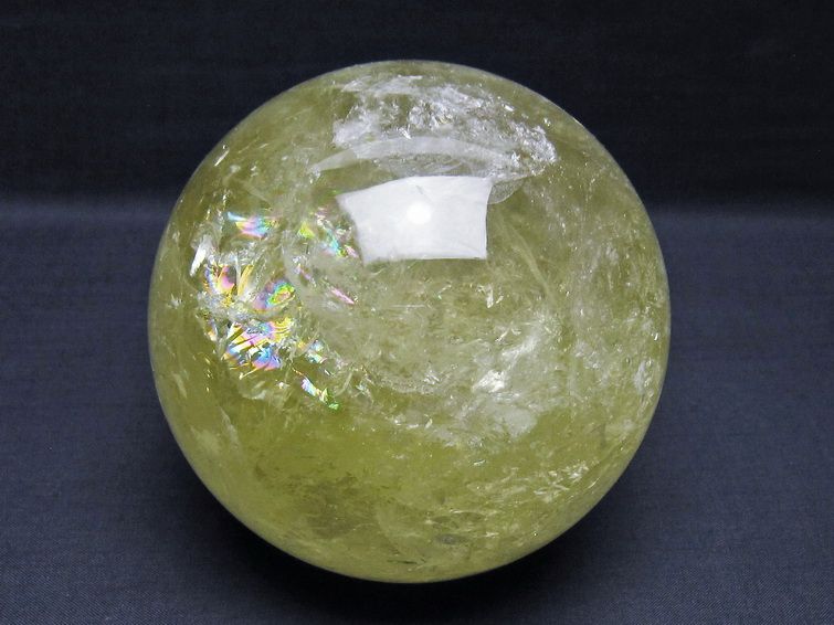 2Kg シトリン 丸玉 115mm シトリンクォーツ スフィア 一点物 151-8027