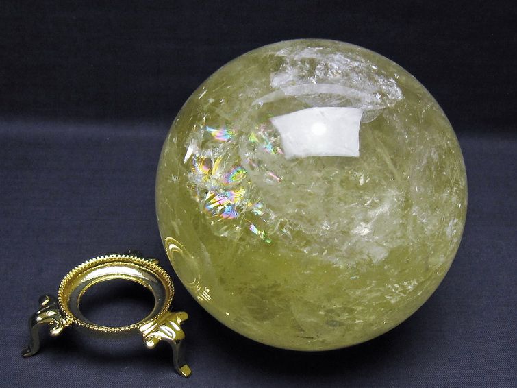 2Kg シトリン 丸玉 115mm シトリンクォーツ スフィア 一点物 151-8027