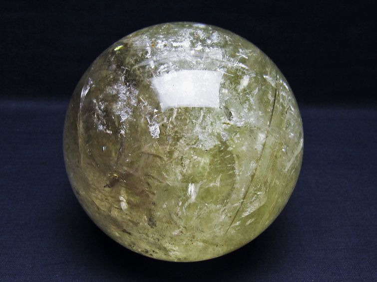 1.8Kg シトリン 丸玉 虹入り 113mm シトリンクォーツ スフィア 一点物 151-8030