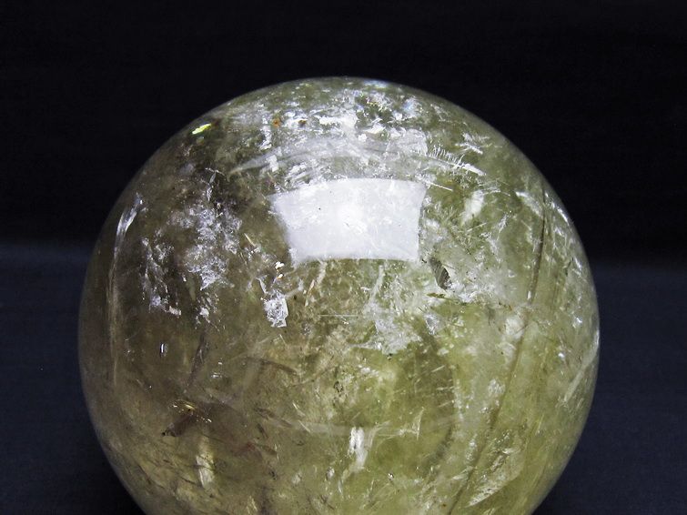 1.8Kg シトリン 丸玉 虹入り 113mm シトリンクォーツ スフィア 一点物 151-8030