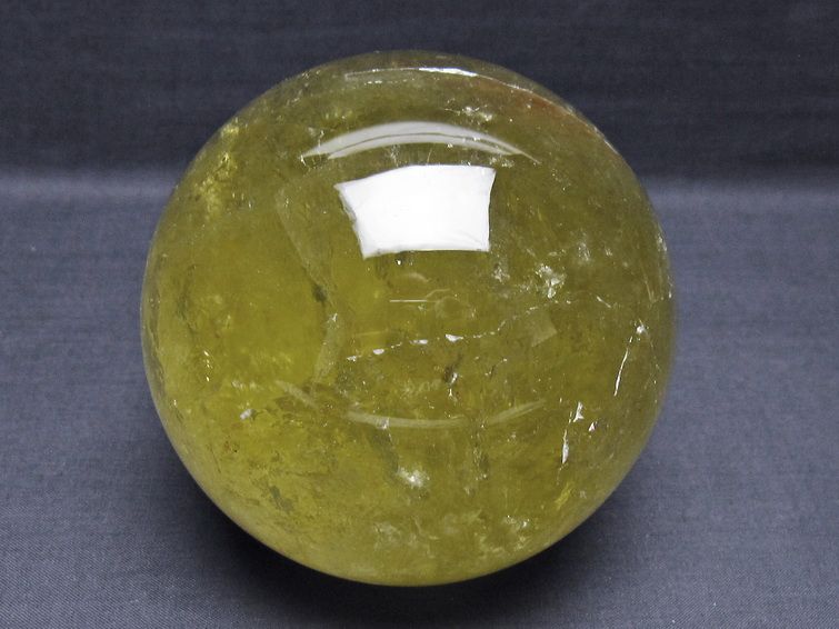 1.6Kg シトリン 丸玉 虹入り 108mm シトリンクォーツ スフィア 一点物 151-8032