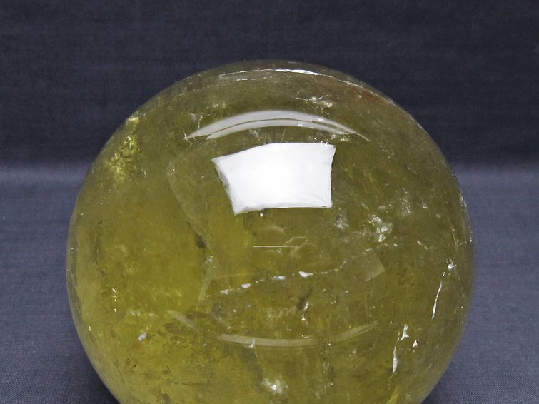 1.6Kg シトリン 丸玉 虹入り 108mm シトリンクォーツ スフィア 一点物 151-8032