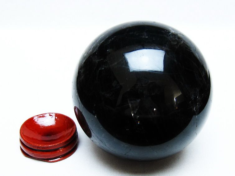 モリオン 丸玉 78mm 黒水晶 丸玉 一点物 151-8502