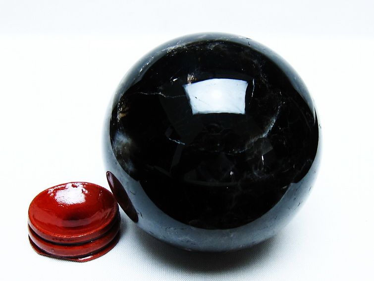 モリオン 丸玉 78mm 黒水晶 丸玉 一点物 151-8504