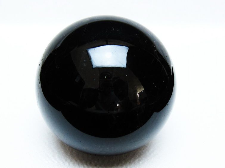 モリオン 丸玉 80mm 黒水晶 丸玉 一点物 151-8507
