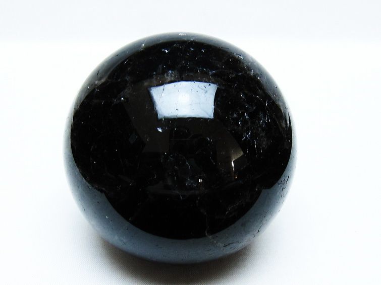 モリオン 丸玉 79mm 黒水晶 丸玉 一点物 151-8509